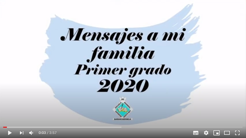 Mensaje estudiantes 1º para las familias